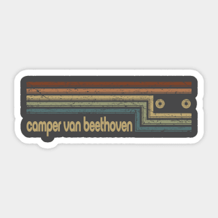 Camper Van Beethoven Cassette Stripes Sticker